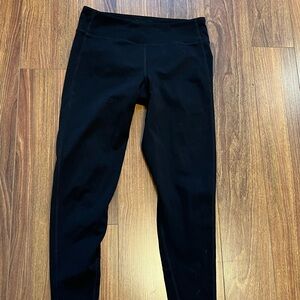 2xu plain black compression tights 3/4 length medium